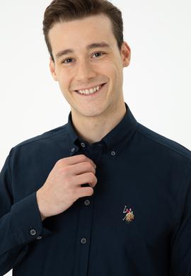 Erkek Lacivert Uzun Kollu Basic Gömlek - 50271277023