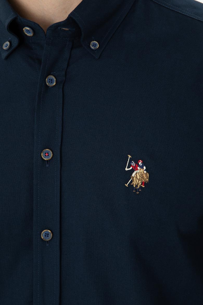 Erkek Lacivert Uzun Kollu Basic Gömlek - 50271277023