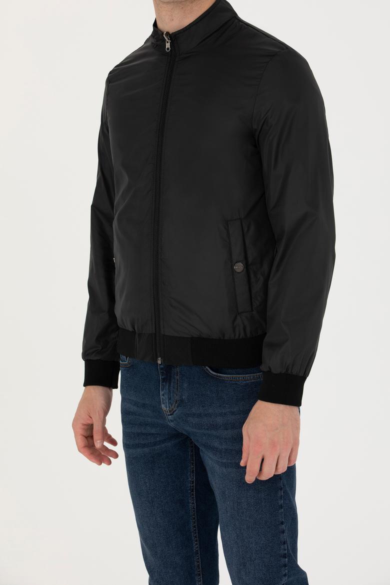 Erkek Siyah Deri Ceket - 50278977002