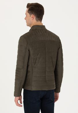 Erkek Haki Deri Ceket - 50278975002