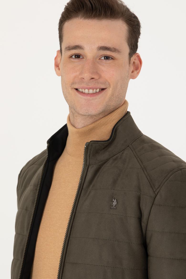 Erkek Haki Deri Ceket - 50278975002