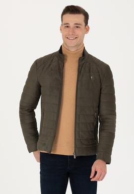 Erkek Haki Deri Ceket - 50278975002