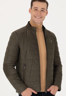 Erkek Haki Deri Ceket - 50278975002