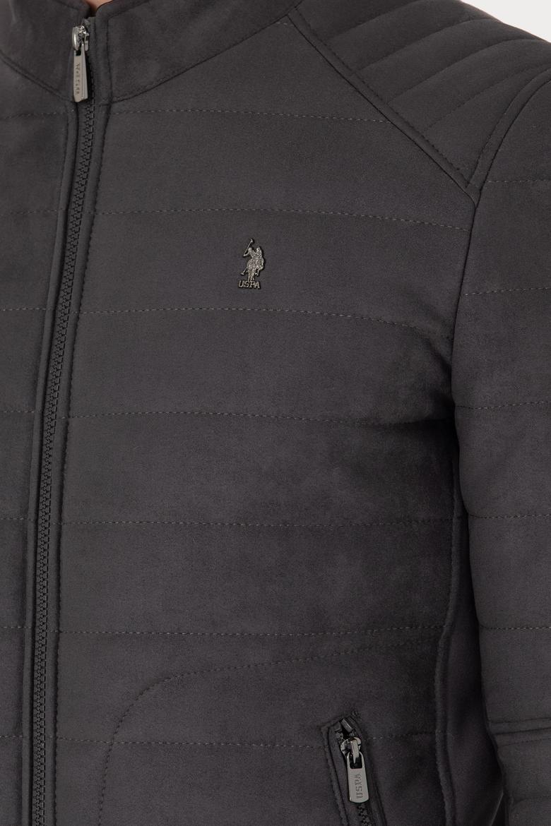 Erkek Gri Deri Ceket - 50278975020