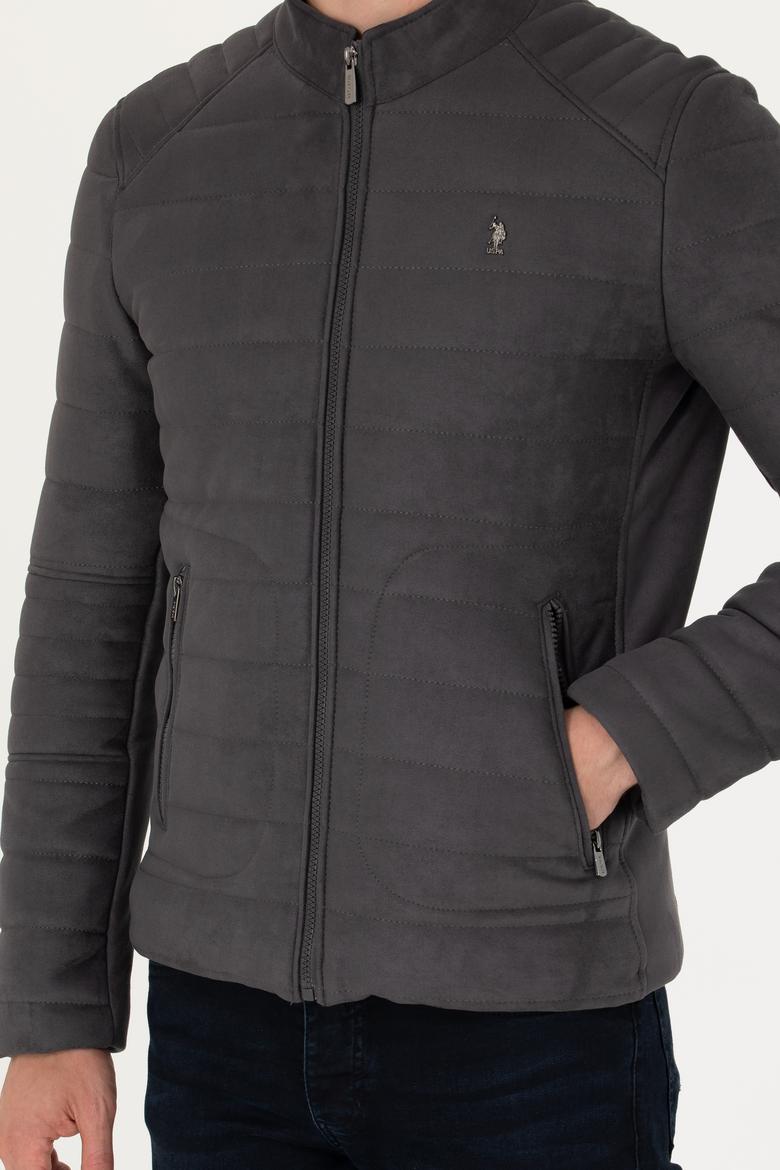 Erkek Gri Deri Ceket - 50278975020