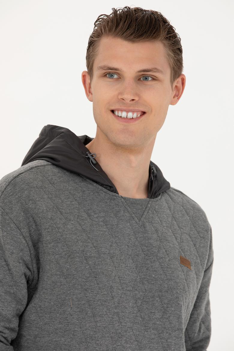 Erkek Antrasit Melanj Sweatshirt - 50253469006