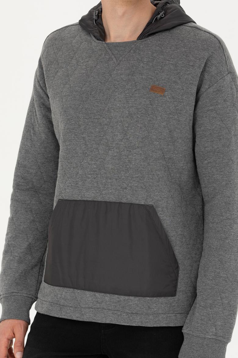 Erkek Antrasit Melanj Sweatshirt - 50253469006