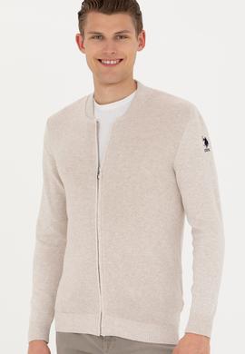 Erkek Taş Melanj Basic Triko Hırka - 50277107015