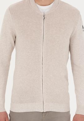 Erkek Taş Melanj Basic Triko Hırka - 50277107015