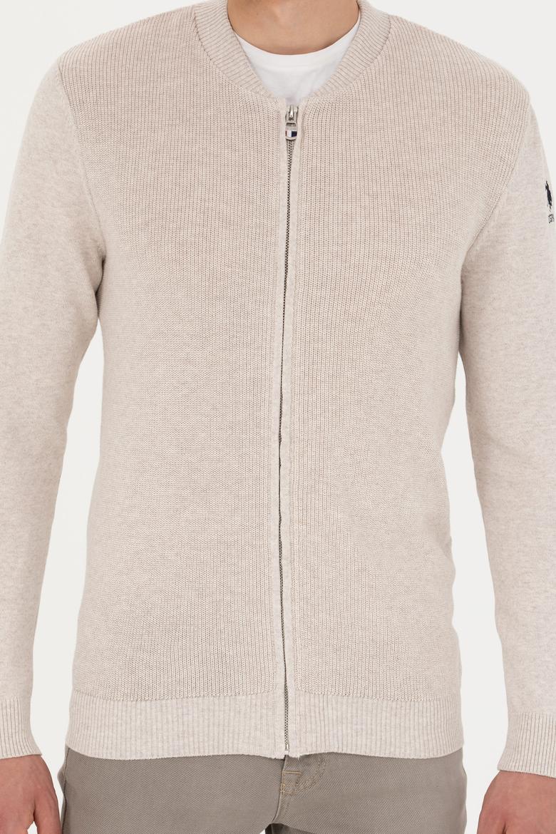 Erkek Taş Melanj Basic Triko Hırka - 50277107015