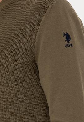 Erkek Haki Basic Triko Hırka - 50277107026