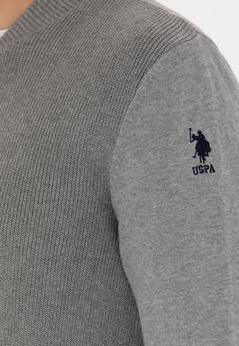 Erkek Gri Melanj Basic Triko Hırka - 50277107046