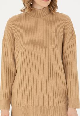 Kadın Kum Melanj Balıkçı Yaka Kazak - 50277293025