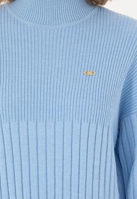 Kadın Mavi Balıkçı Yaka Kazak - 50277293036