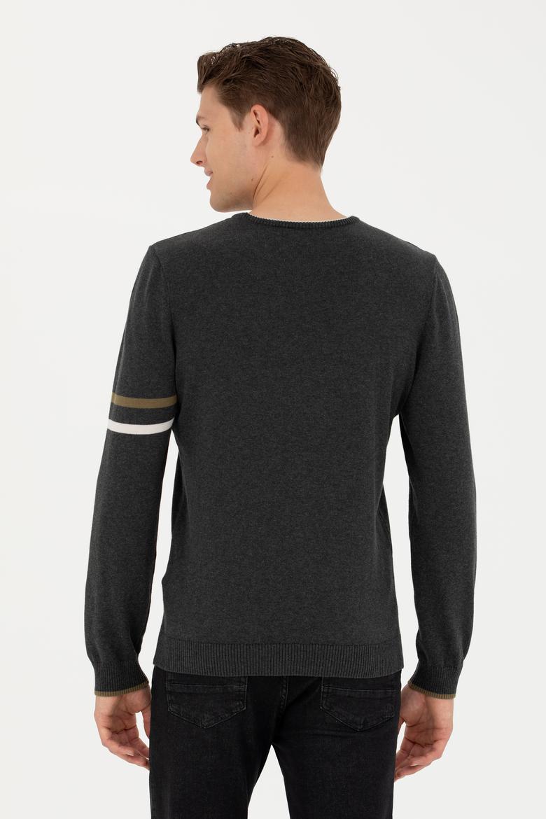 Erkek Antrasit Melanj Kazak - 50277121007