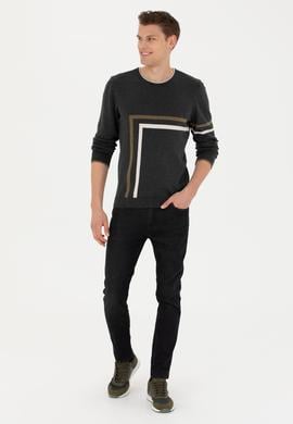 Erkek Antrasit Melanj Kazak - 50277121007