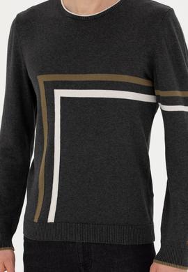 Erkek Antrasit Melanj Kazak - 50277121007