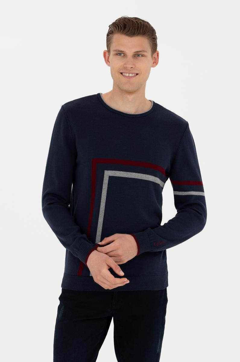 Erkek Lacivert Kazak