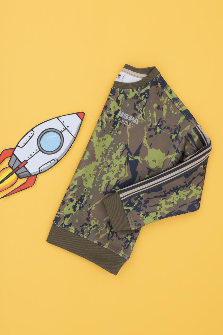 Erkek Çocuk Haki Sweatshirt