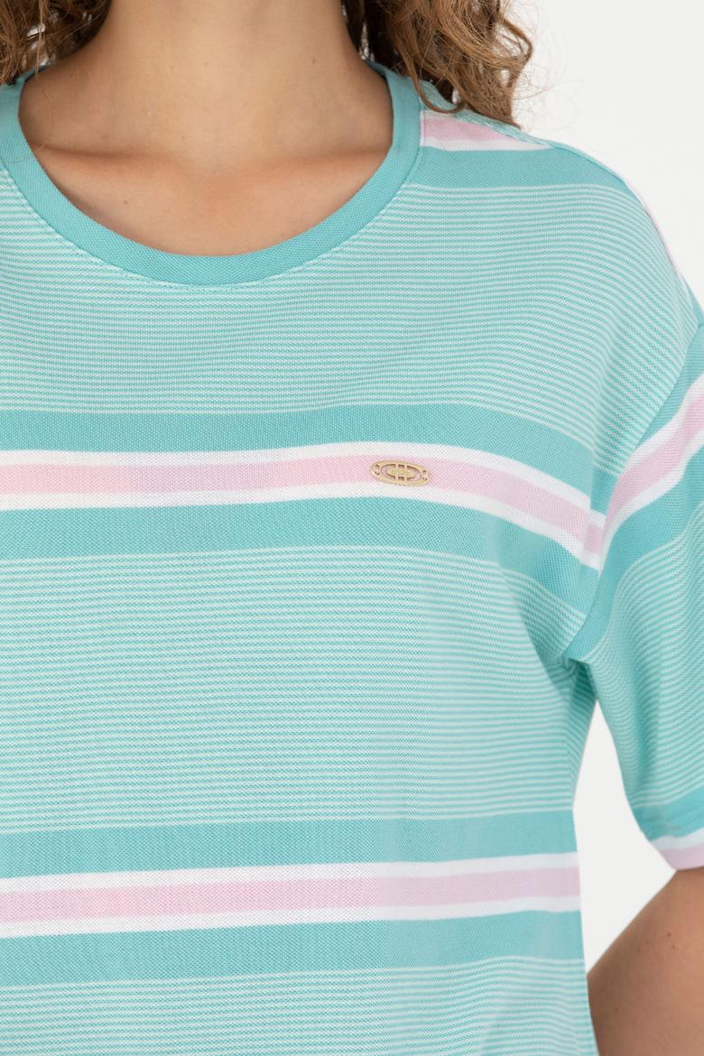 Kadın Mint Tişört - 50263613029