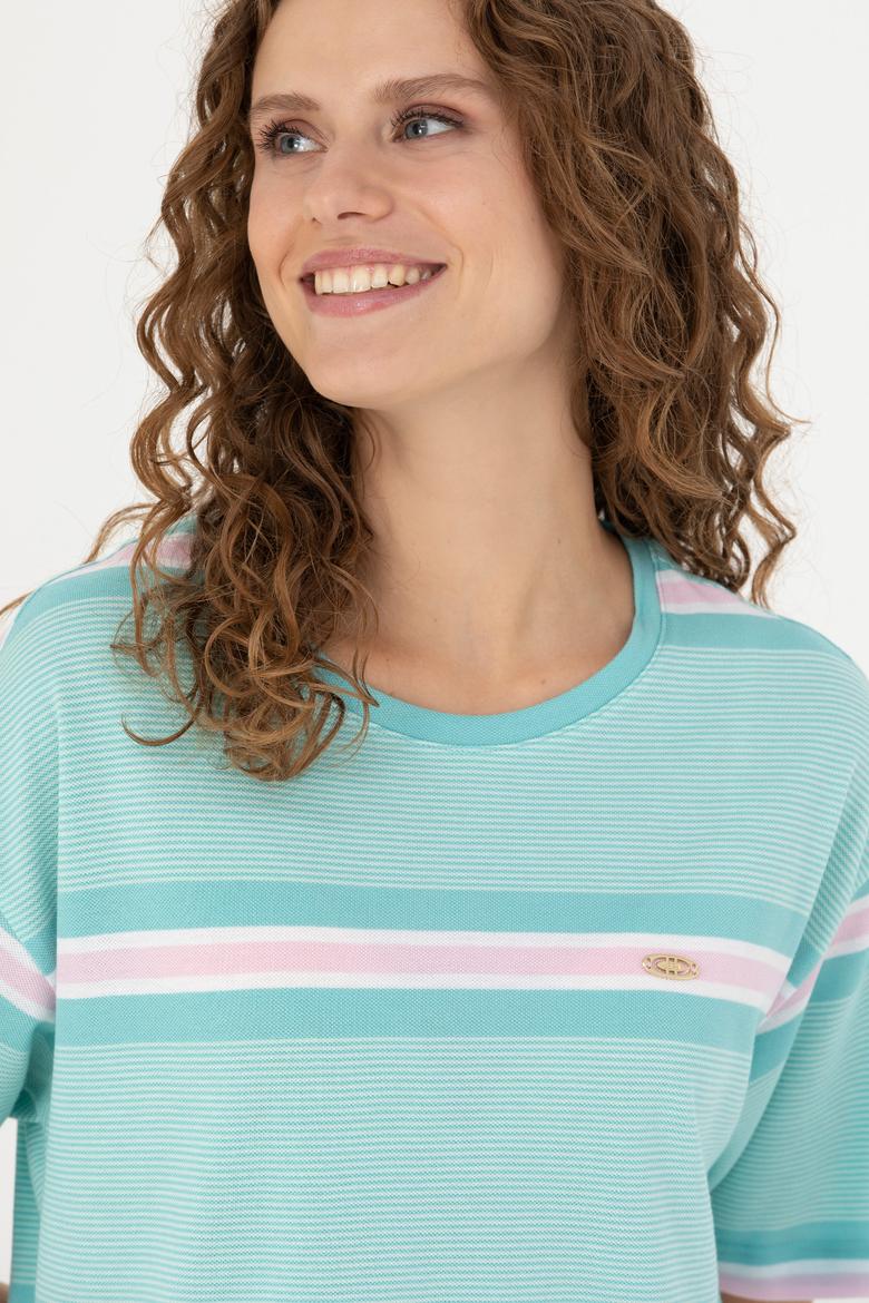 Kadın Mint Tişört - 50263613029