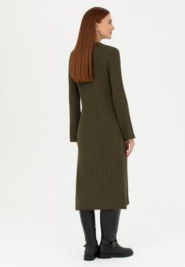 Kadın Haki Bisiklet Yaka Triko Elbise - 50277304011