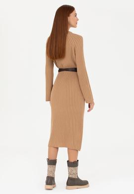 Kadın Kum Bisiklet Yaka Triko Elbise - 50277304019