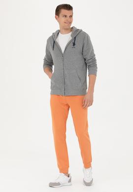 Erkek Gri Melanj Örme Hırka - 50269401097