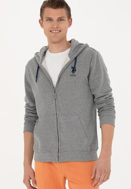 Erkek Gri Melanj Örme Hırka - 50269401097