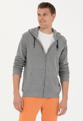 Erkek Gri Melanj Örme Hırka - 50269401097