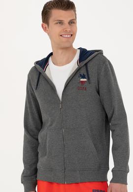 Erkek Antrasit Melanj Örme Hırka - 50270751044