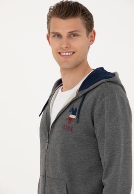 Erkek Antrasit Melanj Örme Hırka - 50270751044