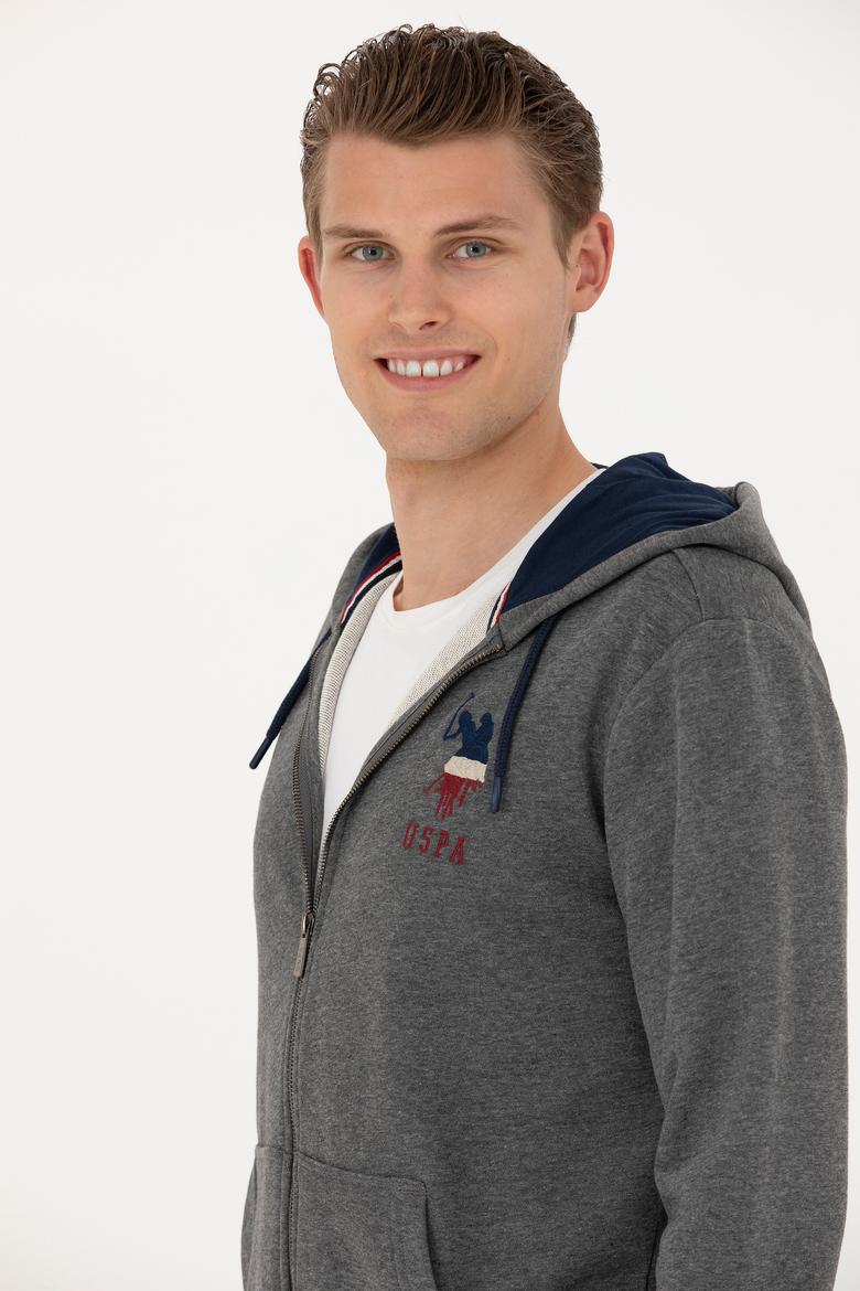 Erkek Antrasit Melanj Örme Hırka - 50270751044