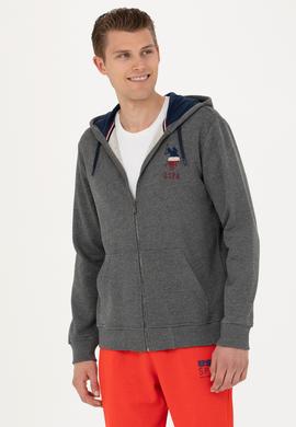 Erkek Antrasit Melanj Örme Hırka - 50270751044