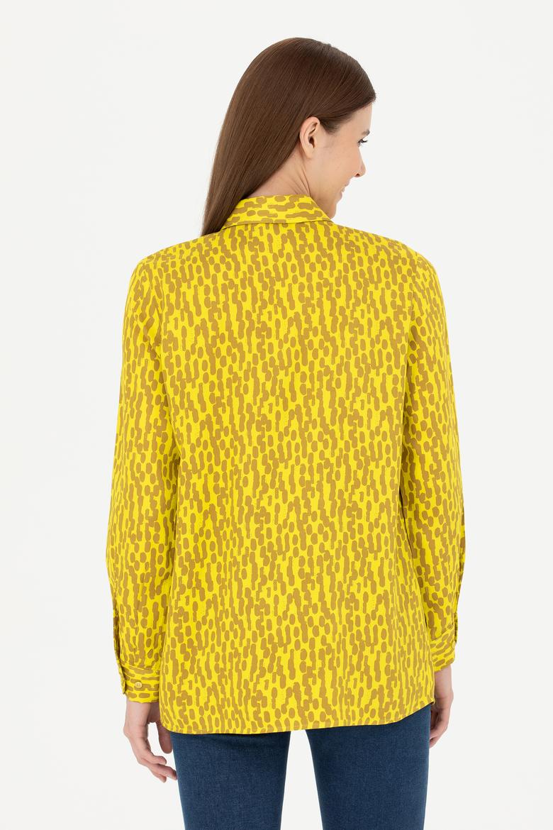 Kadın Fıstık Yeşili Uzun Kollu Gömlek - 50271512019