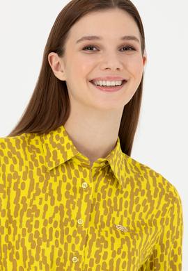 Kadın Fıstık Yeşili Uzun Kollu Gömlek - 50271512019