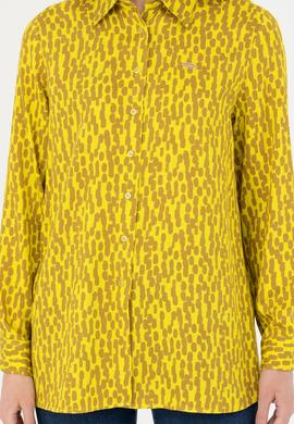 Kadın Fıstık Yeşili Uzun Kollu Gömlek - 50271512019