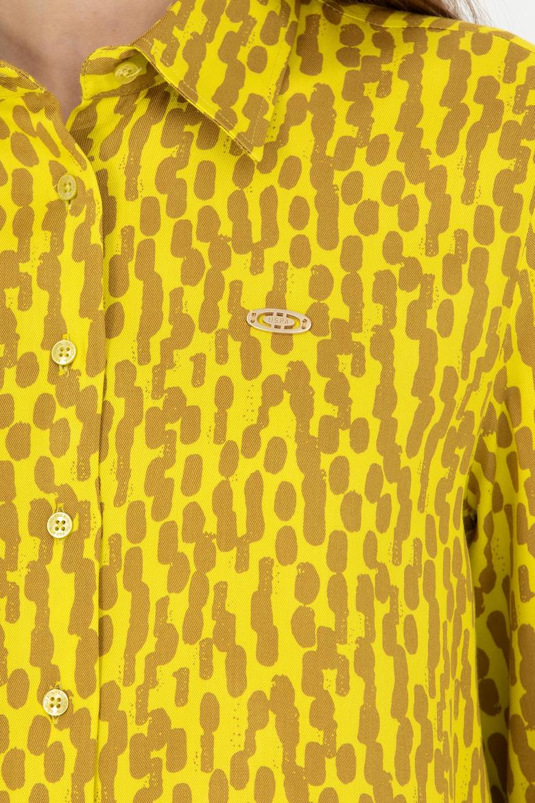 Kadın Fıstık Yeşili Uzun Kollu Gömlek - 50271512019