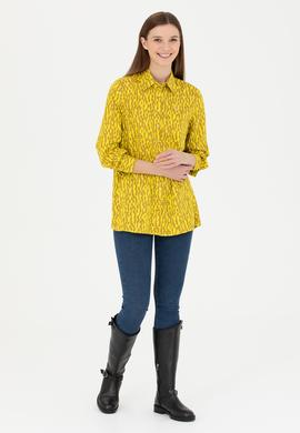 Kadın Fıstık Yeşili Uzun Kollu Gömlek - 50271512019