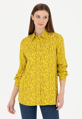 Kadın Fıstık Yeşili Uzun Kollu Gömlek - 50271512019