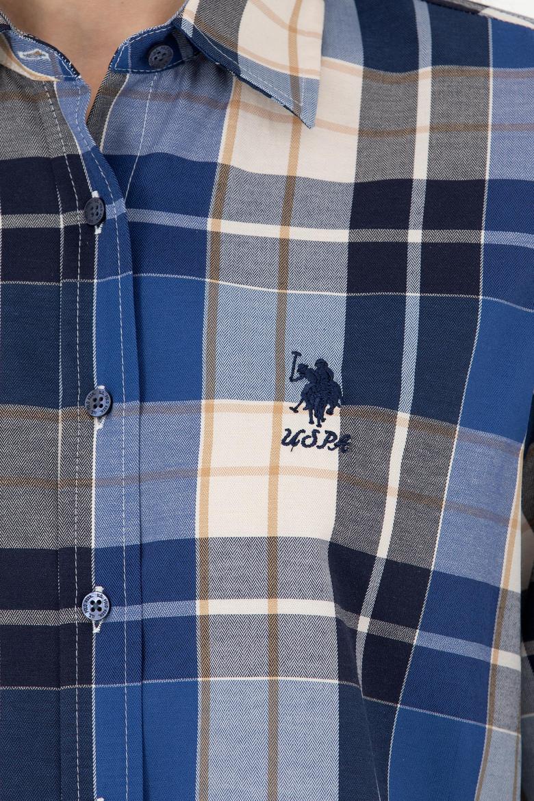 Kadın Lacivert Uzun Kollu Gömlek - 50277624004