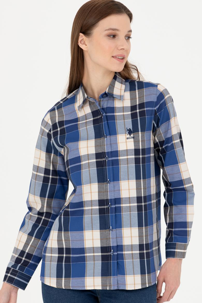 Kadın Lacivert Uzun Kollu Gömlek - 50277624004