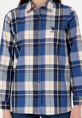 Kadın Lacivert Uzun Kollu Gömlek - 50277624004