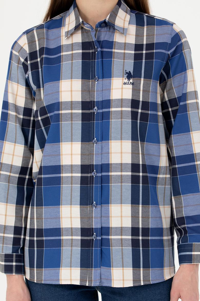 Kadın Lacivert Uzun Kollu Gömlek - 50277624004