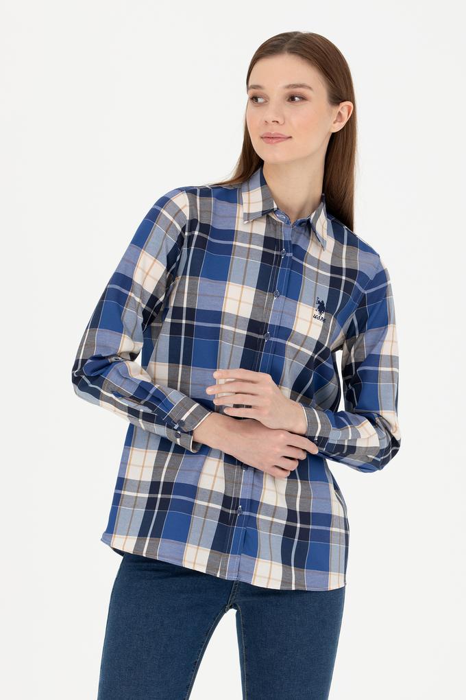 Kadın Lacivert Uzun Kollu Gömlek