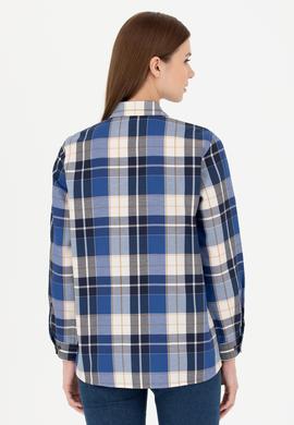 Kadın Lacivert Uzun Kollu Gömlek - 50277624004