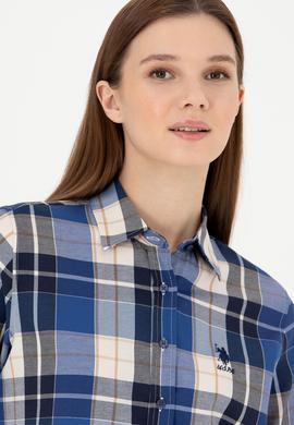 Kadın Lacivert Uzun Kollu Gömlek - 50277624004