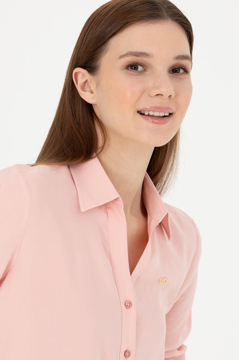 Kadın Pudra Uzun Kollu Gömlek
