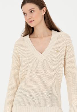 Kadın Taş V Yaka Kazak - 50277292008