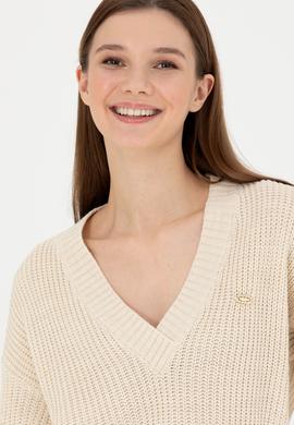 Kadın Taş V Yaka Kazak - 50277292008